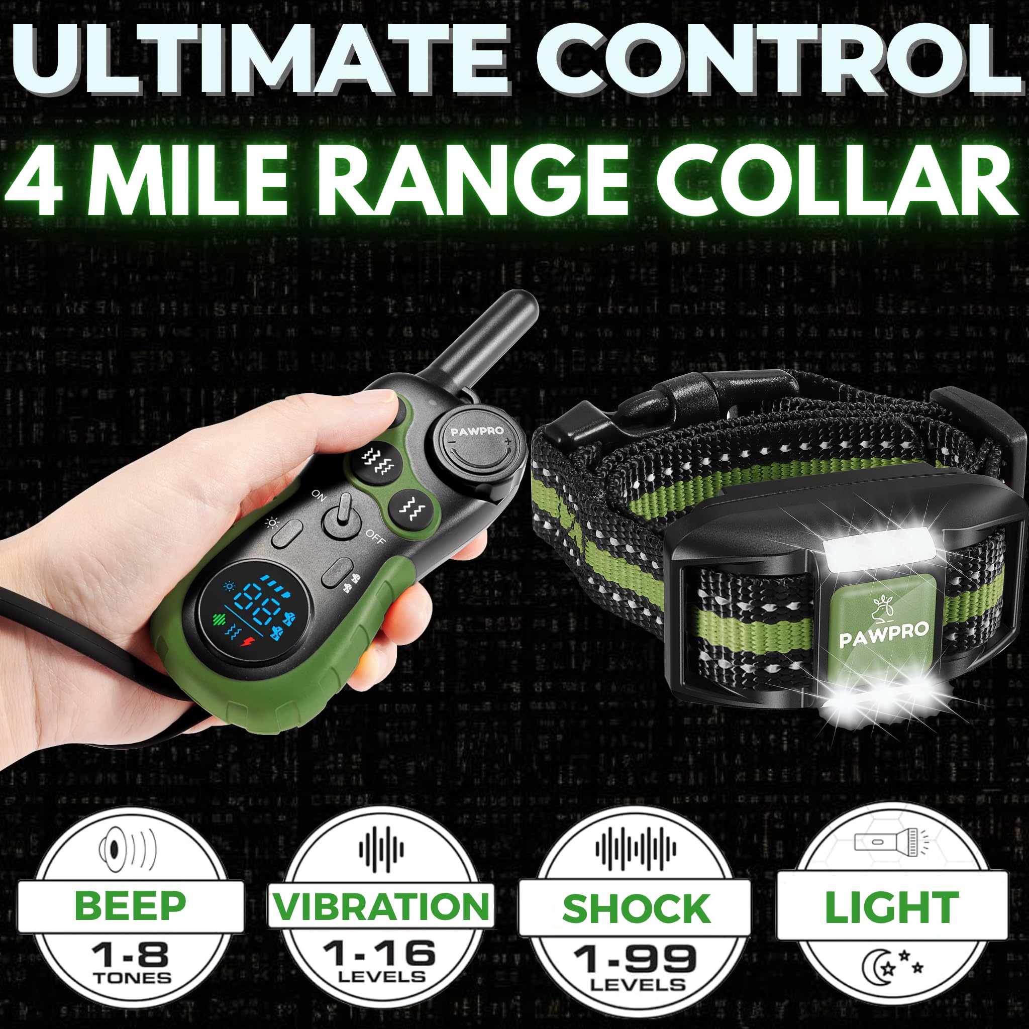 PAWPRO remote with dual channels for two dogs