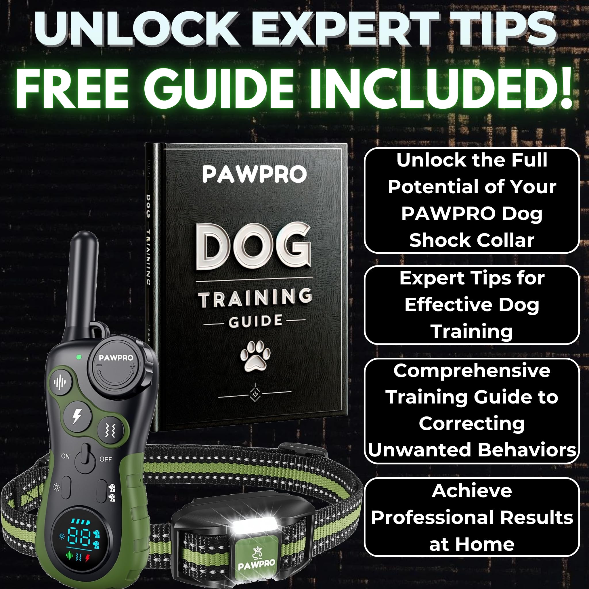 PAWPRO training guide included for easy, real-life obedience