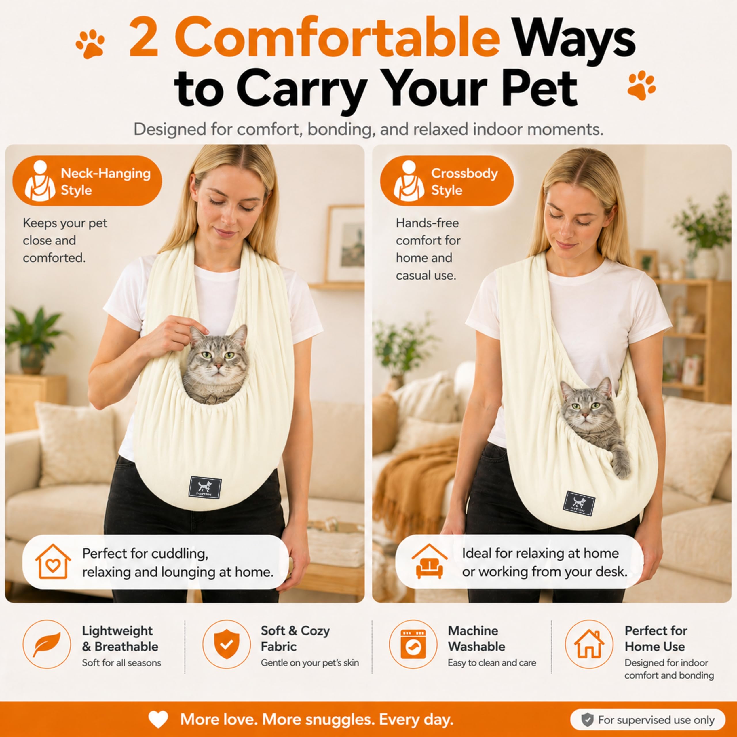 PAWPUBBY easy-care design enables quick setup and cleanup.