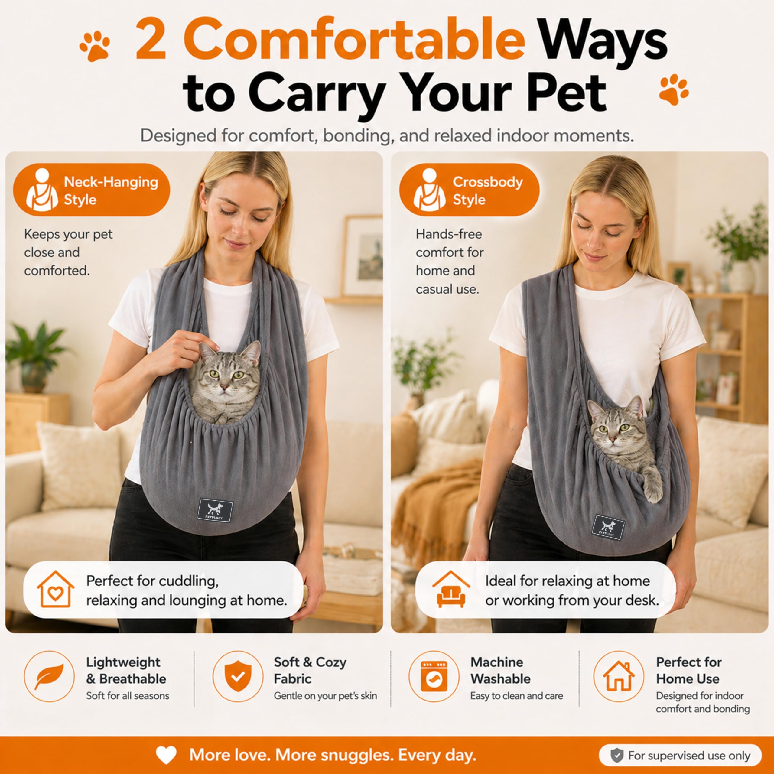 PAWPUBBY fits-3-13-lbs-cat-sling highlights suitable weight range for small pets