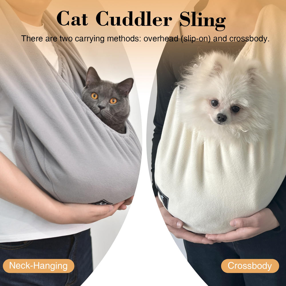 PAWPUBBY Plus Size Soft Cat Sling in drak gray color evokes calm, home-friendly styling