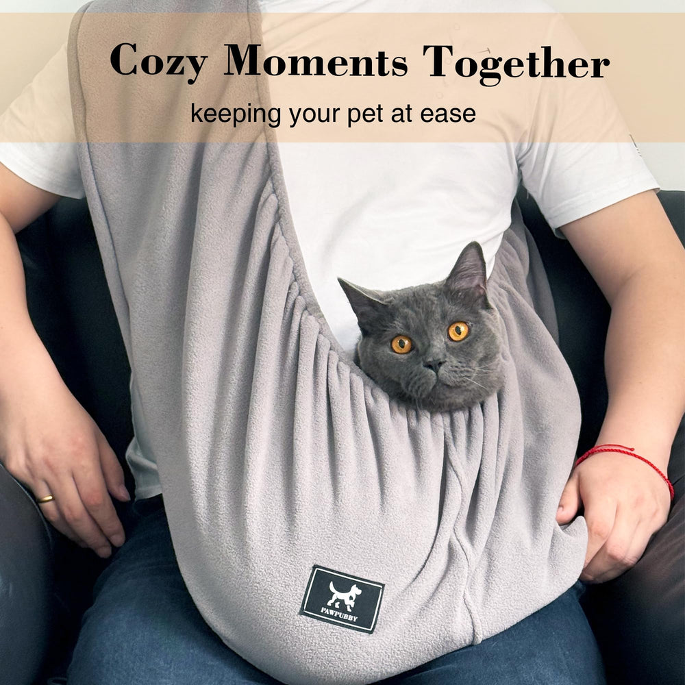 PAWPUBBY Plus Size Soft Cat Sling suits large cats and owners for bonding