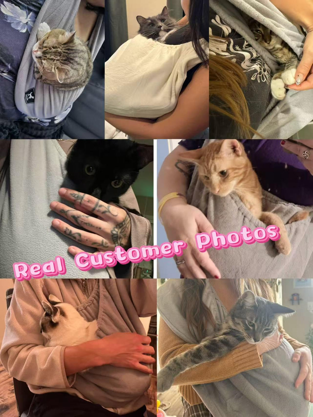 PAWPUBBY Plus Size Soft Cat Sling uses soft breathable fabric for skin and fur comfort