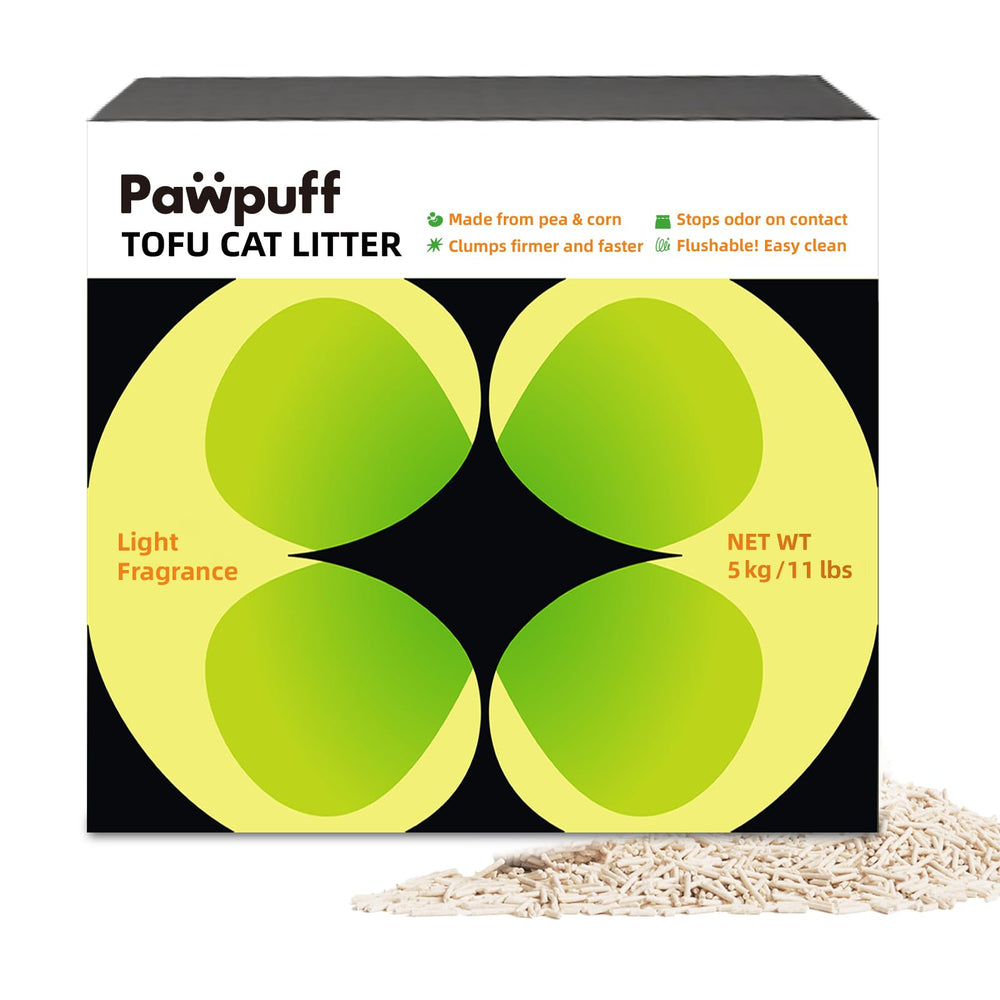 Pawpuff Tofu Cat Litter fast clumping for quick scooping and less mess