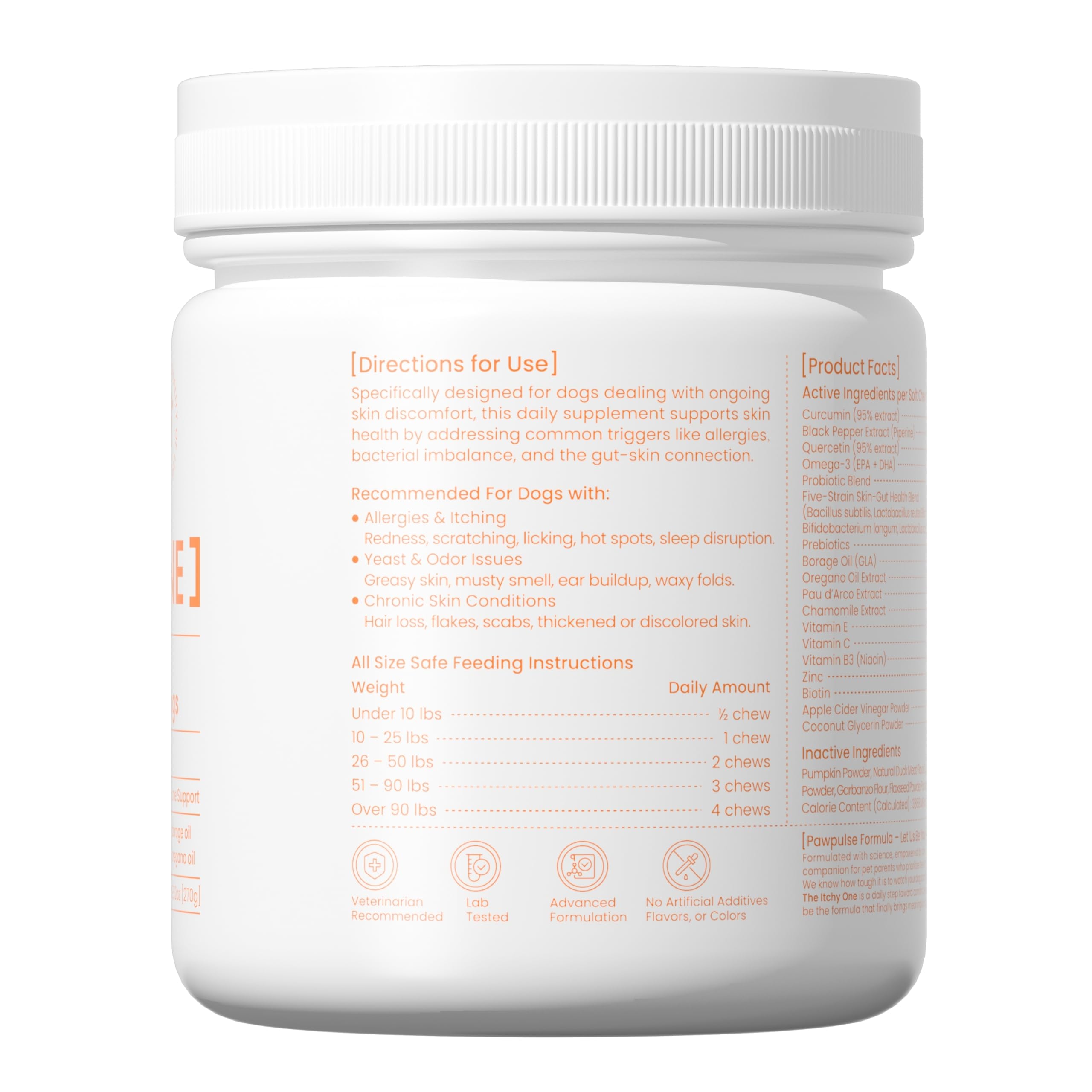 PAWPULSE FORMULA omega-3 and borage oil closeup conveys deep skin hydration