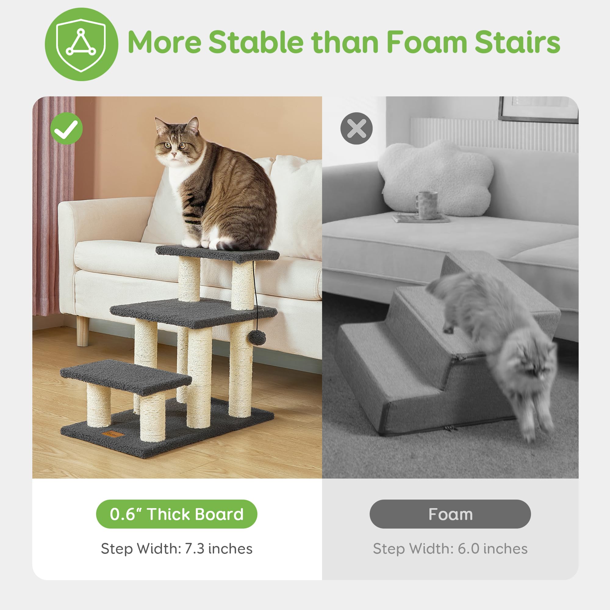Pawque extended base board boosts stability on uneven floors