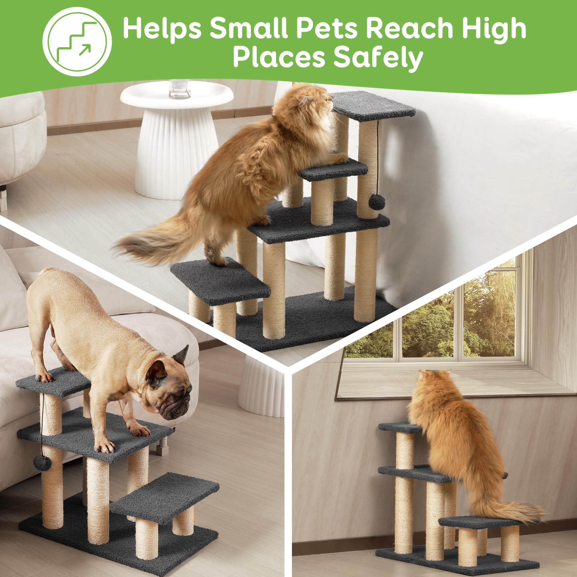 Pawque cat scratching post with sisal hemp texture for scratching