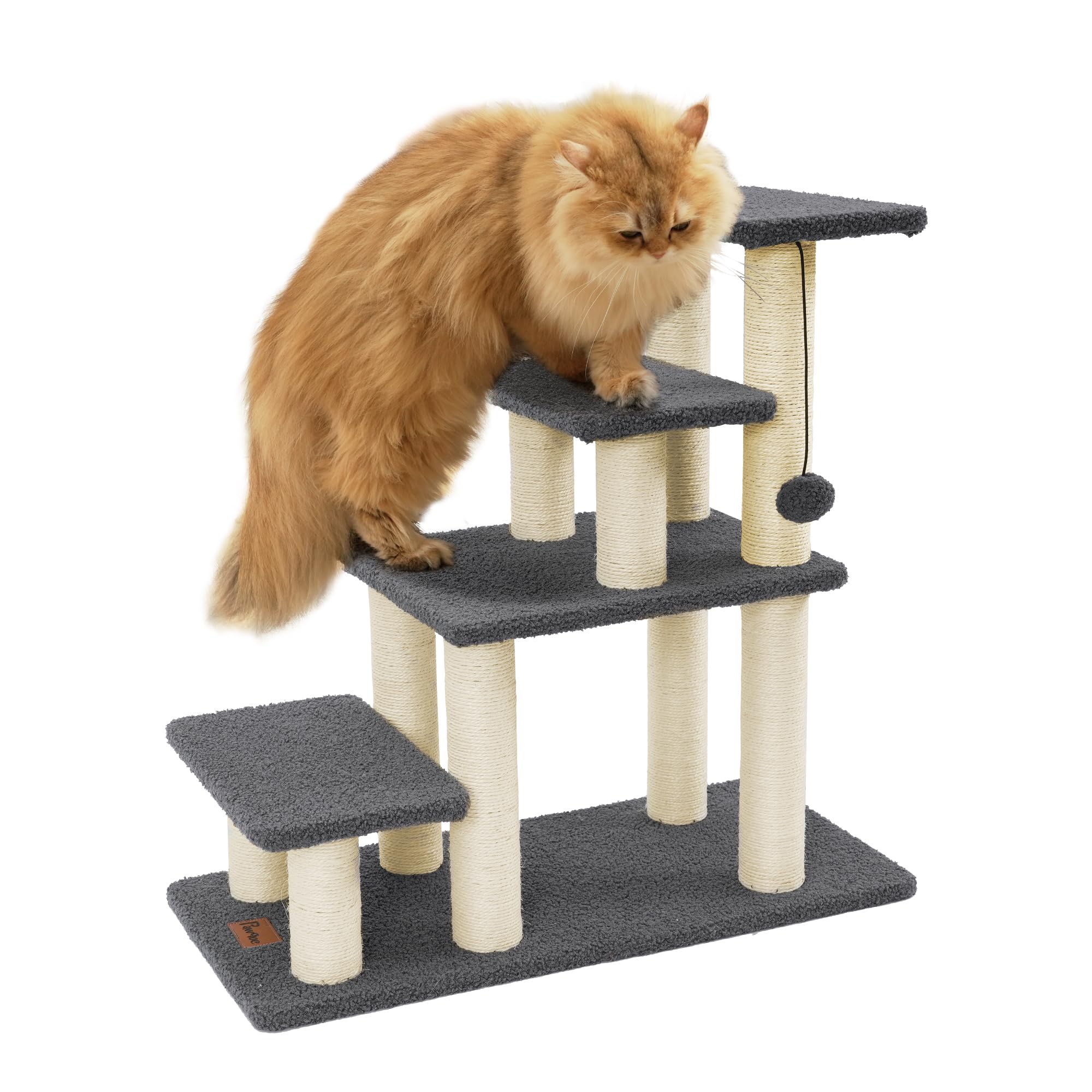 Pawque dog stairs four steps grey offer stable access to furniture