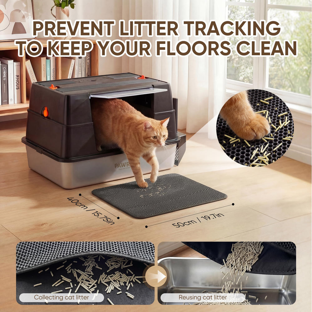 Pawrova charcoal deodorizer helps maintain a fresher smelling litter space.
