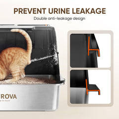 Pawrova XL interior designed for big cats to turn and dig comfortably.