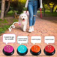 Two-beep confirmation sounds after recording on a Paws & Smiles button.