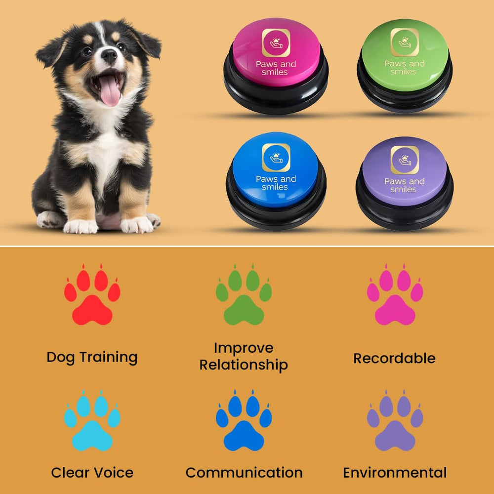 Family enjoys interactive play with Paws & Smiles buttons.