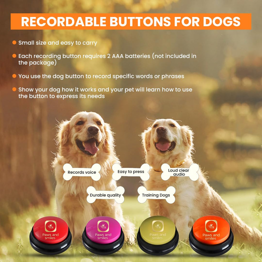 Travel-friendly eight-button set from Paws & Smiles for on-the-go learning.