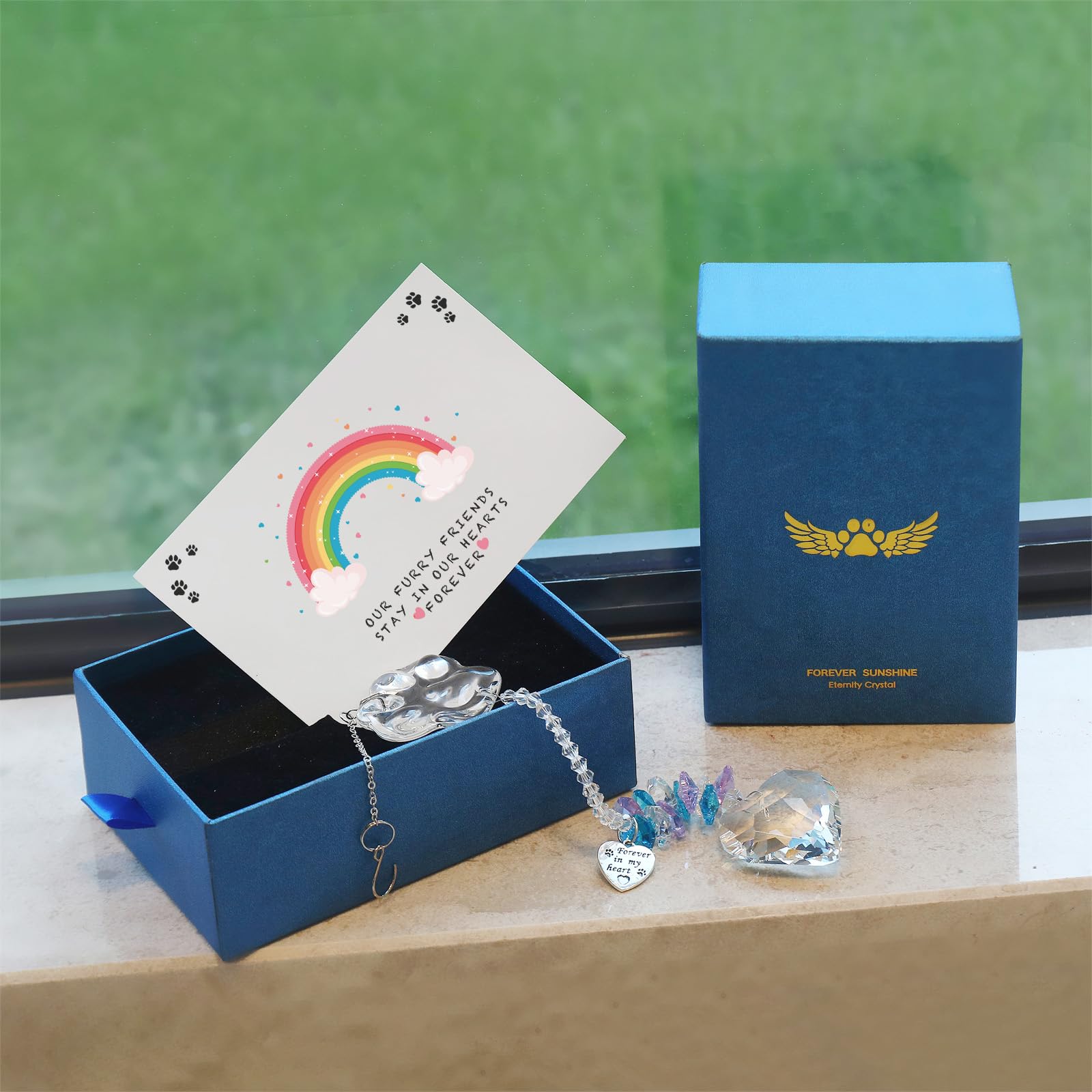 Paws Memory remembrance gift supports heartfelt condolences for pet loss.