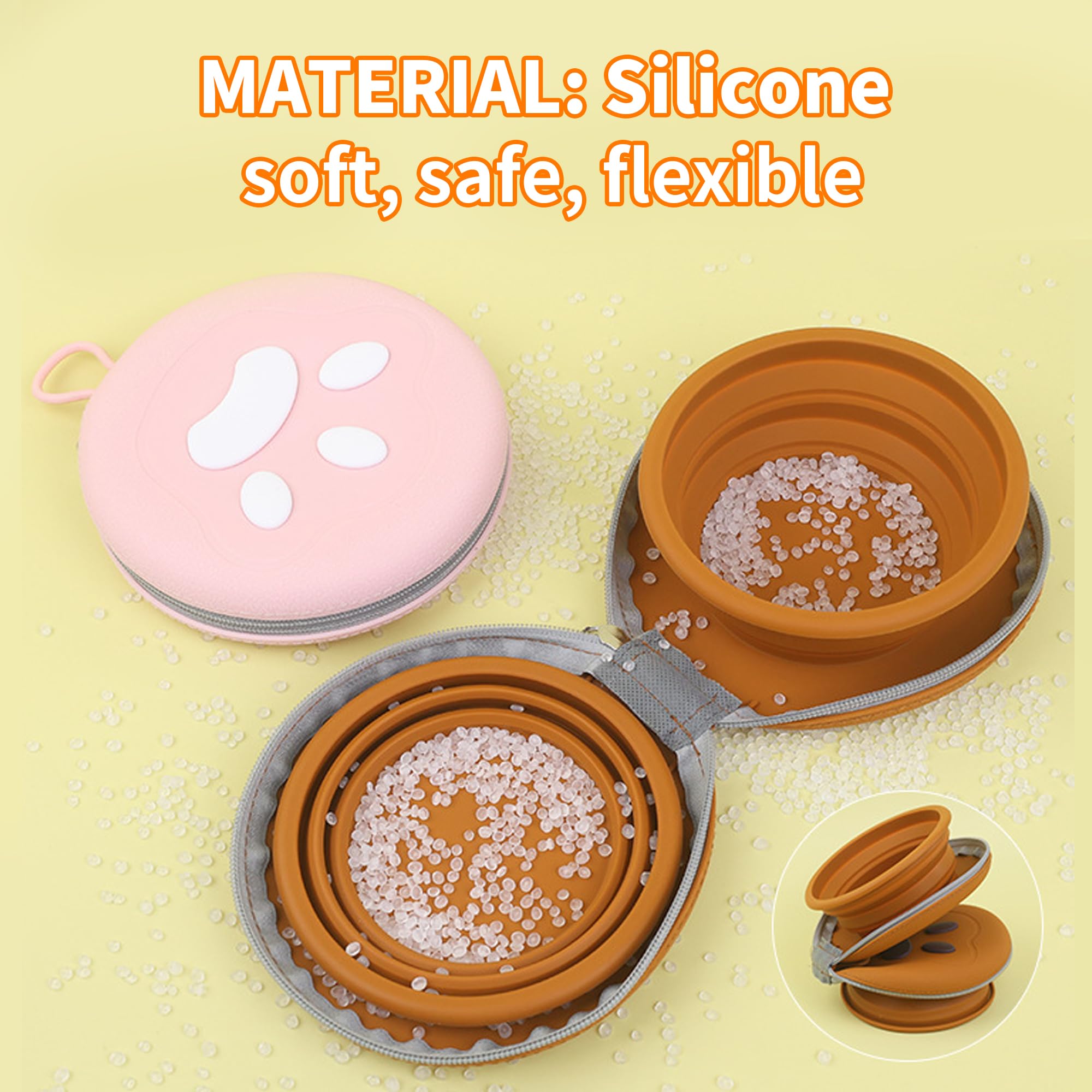 PawSailor pink color bowl adds visibility and style on trips.