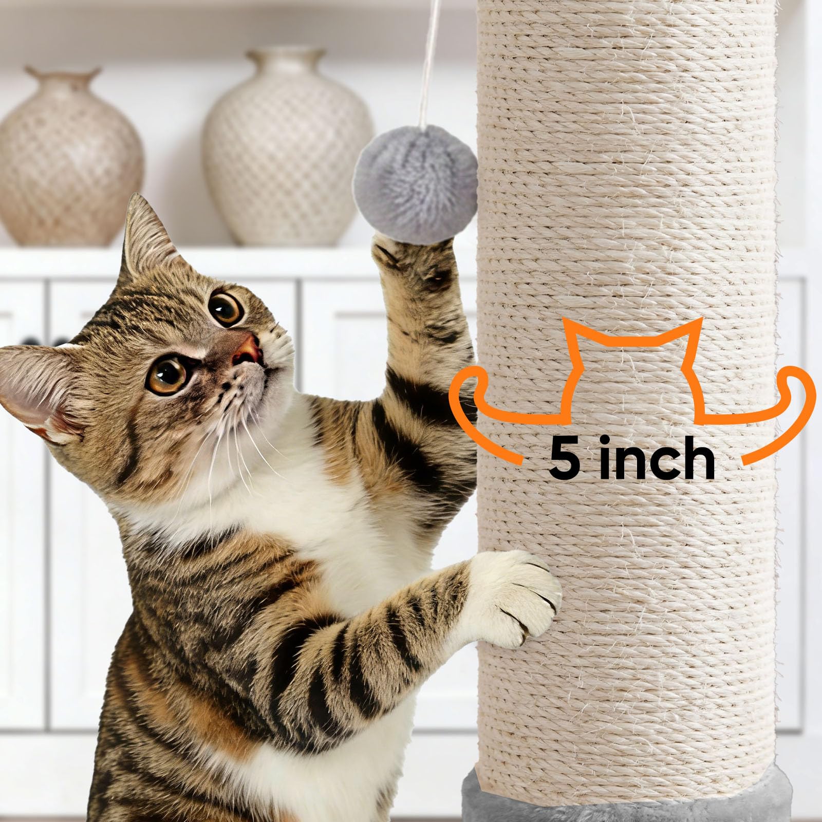 PAWSCRAT machine-wound sisal rope for durable use.