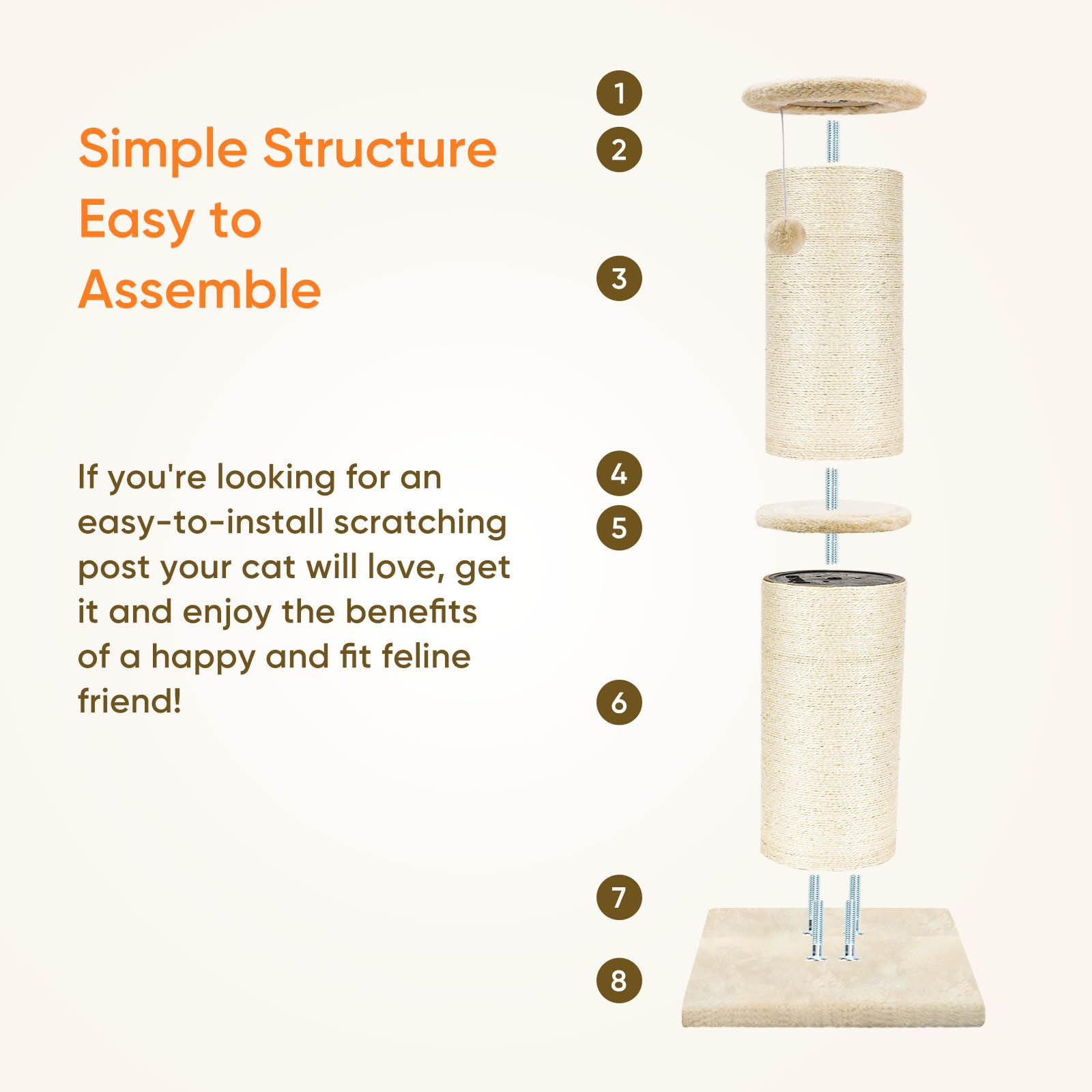 PAWSCRAT sturdy base suits multi-cat households and big cats