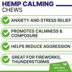 Pawsential calming chews highlighting melatonin for gentle stress relief during events