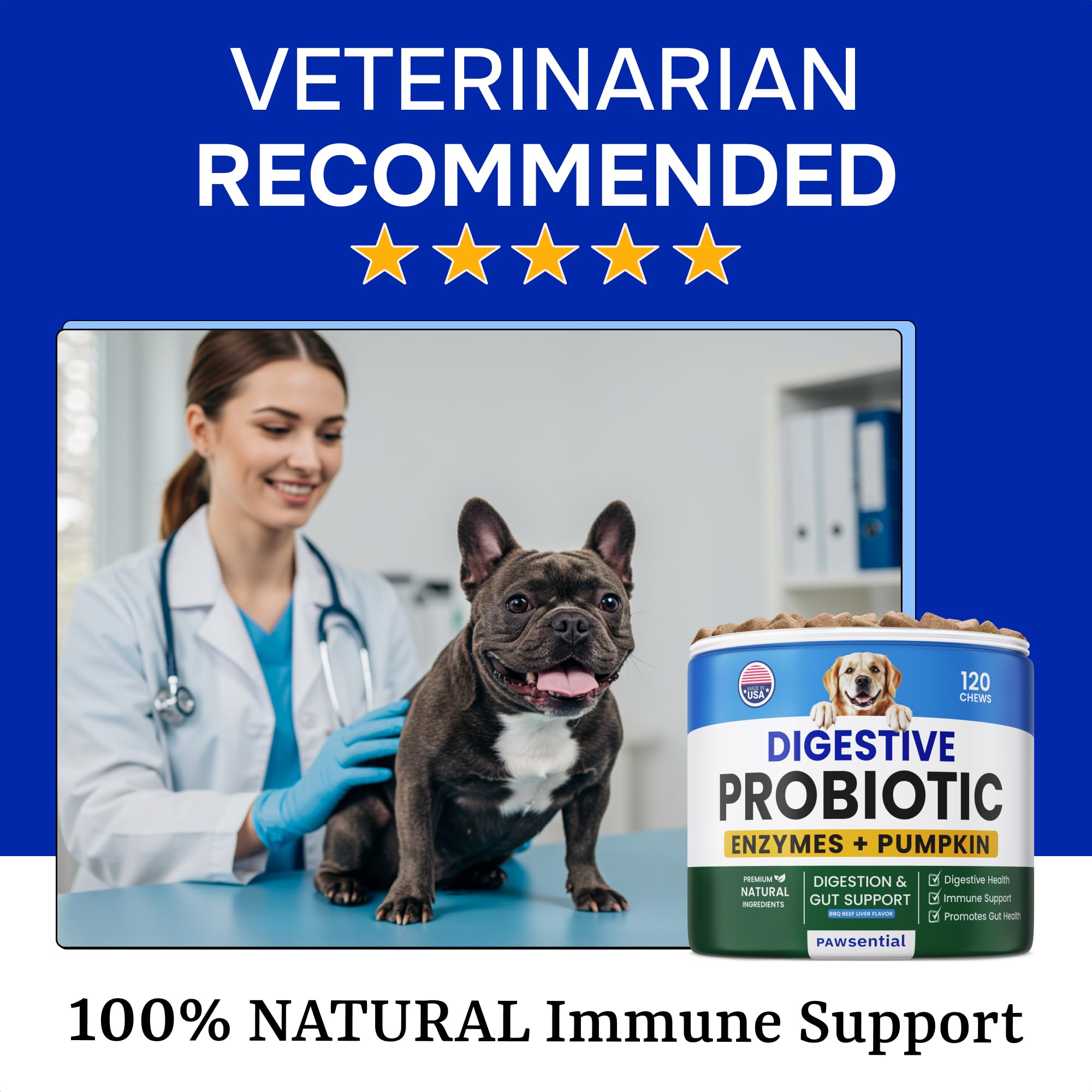 Pawsential coat health support from probiotic chews for dogs