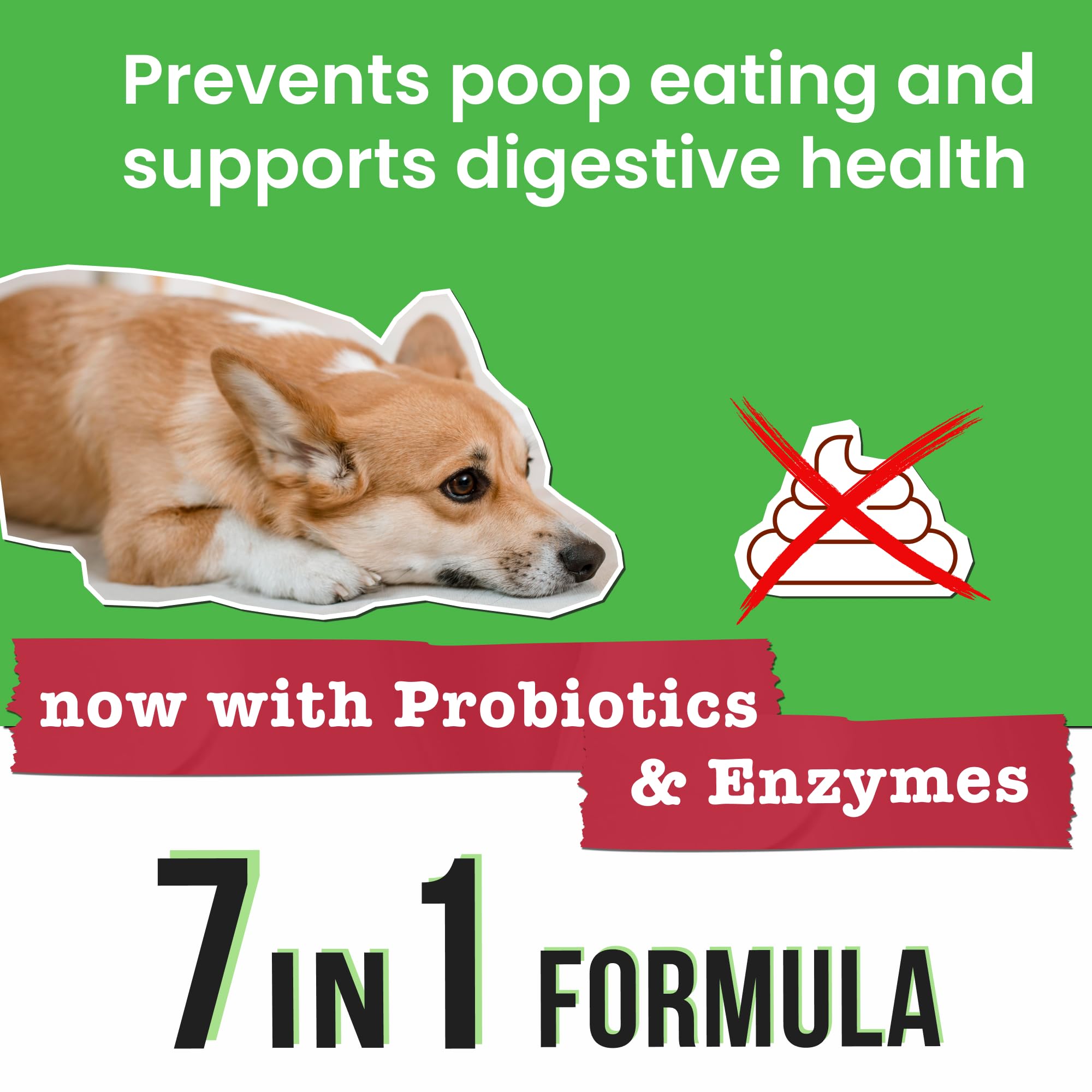 Pawsential No Poo vet-formulated label emphasizes natural ingredients for canine digestion.