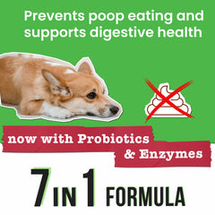 Pawsential No Poo vet-formulated label emphasizes natural ingredients for canine digestion.