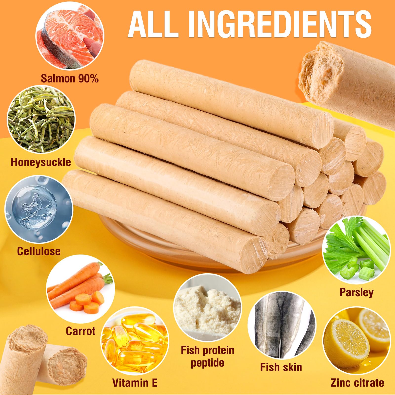 PawsGear Salmon Sticks are suitable for all breeds and life stages.