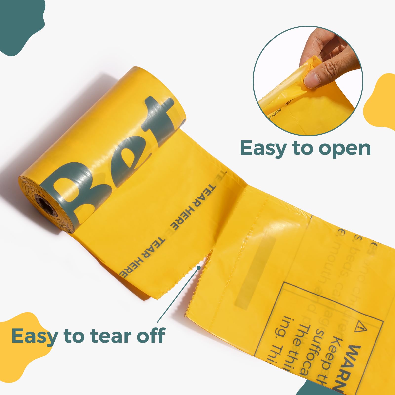 Eco-friendly PAWSHOLIC corn-starch bags reduce plastic waste