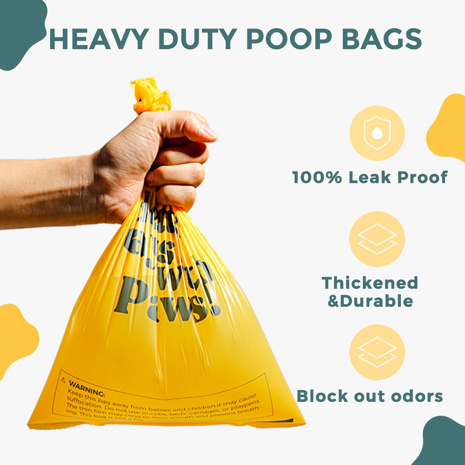 PAWSHOLIC bags fit standard dispensers for easy cleanup on walks