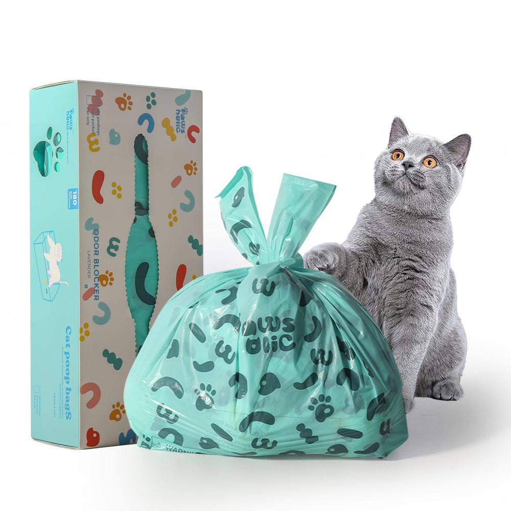 PAWSHOLIC lavender scented bags in a box for quick grab-and-go usage.
