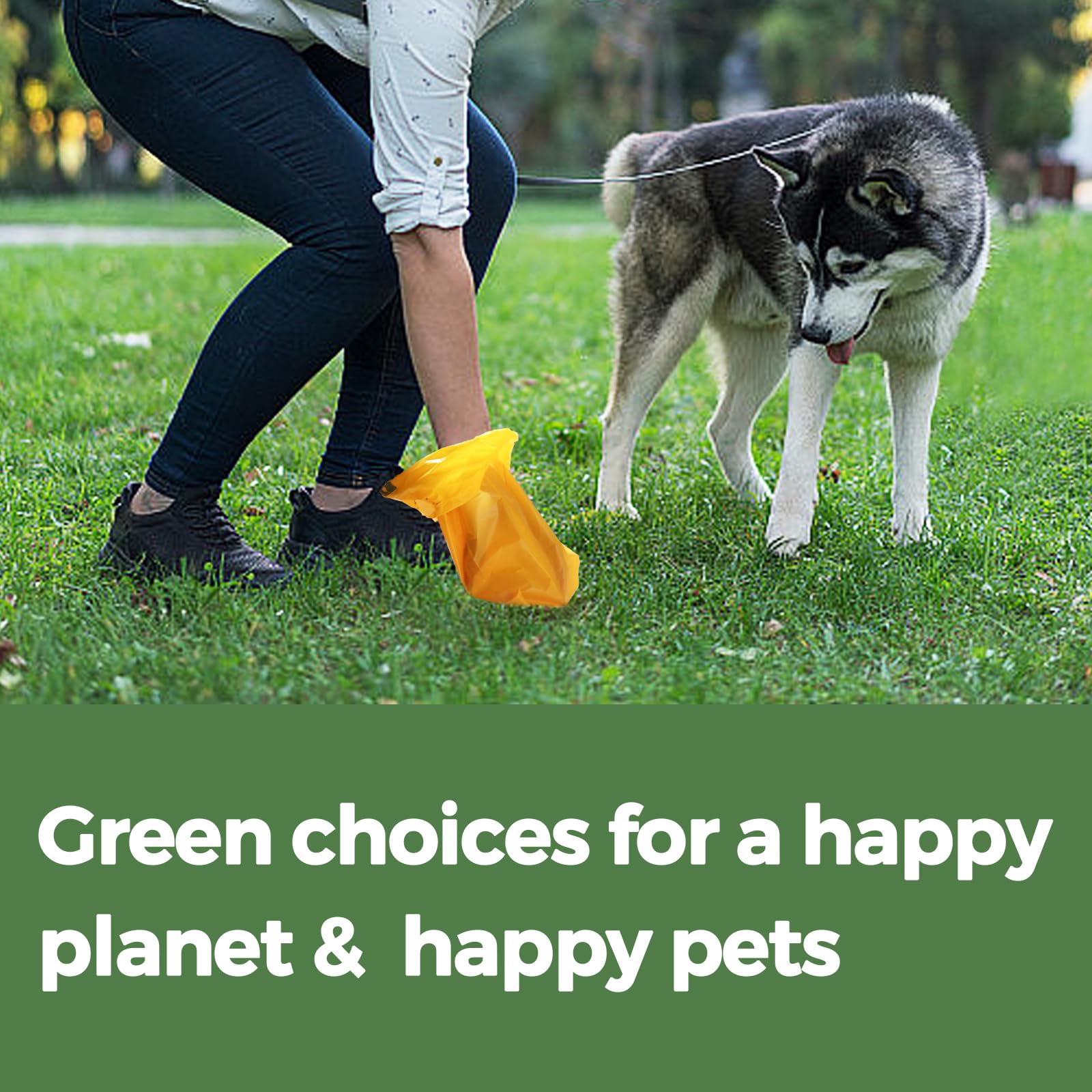 PAWSHOLIC unscented corn-starch bags reduce odor during walks
