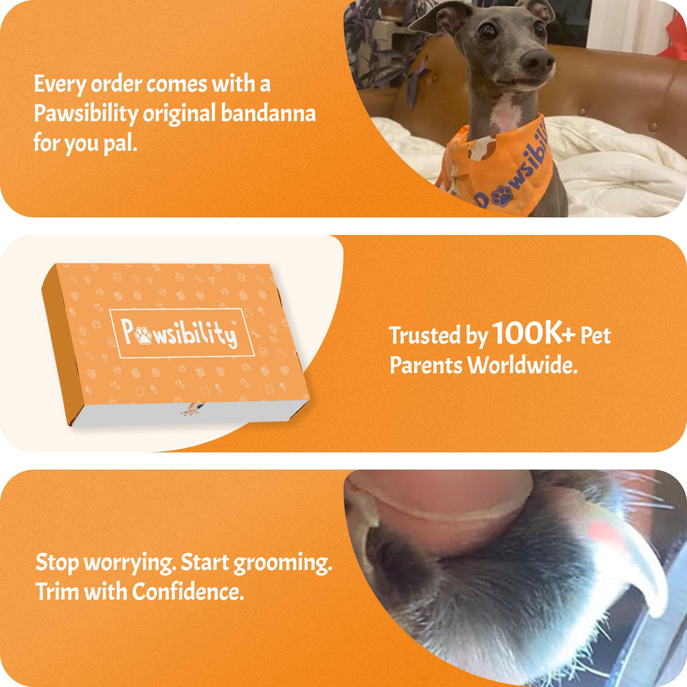 Premium vegan leather grip offers non-slip comfort during grooming sessions.