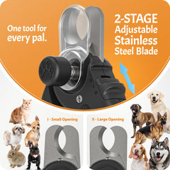 Pawsibility Pet Nail Clipper PRO LED light on illuminates the quick