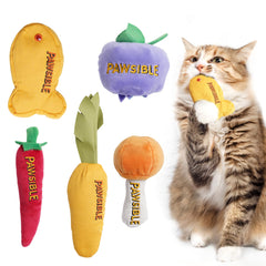 Pawsible 5 pack catnip toys blueberry close-up encourages interactive play for indoor cats