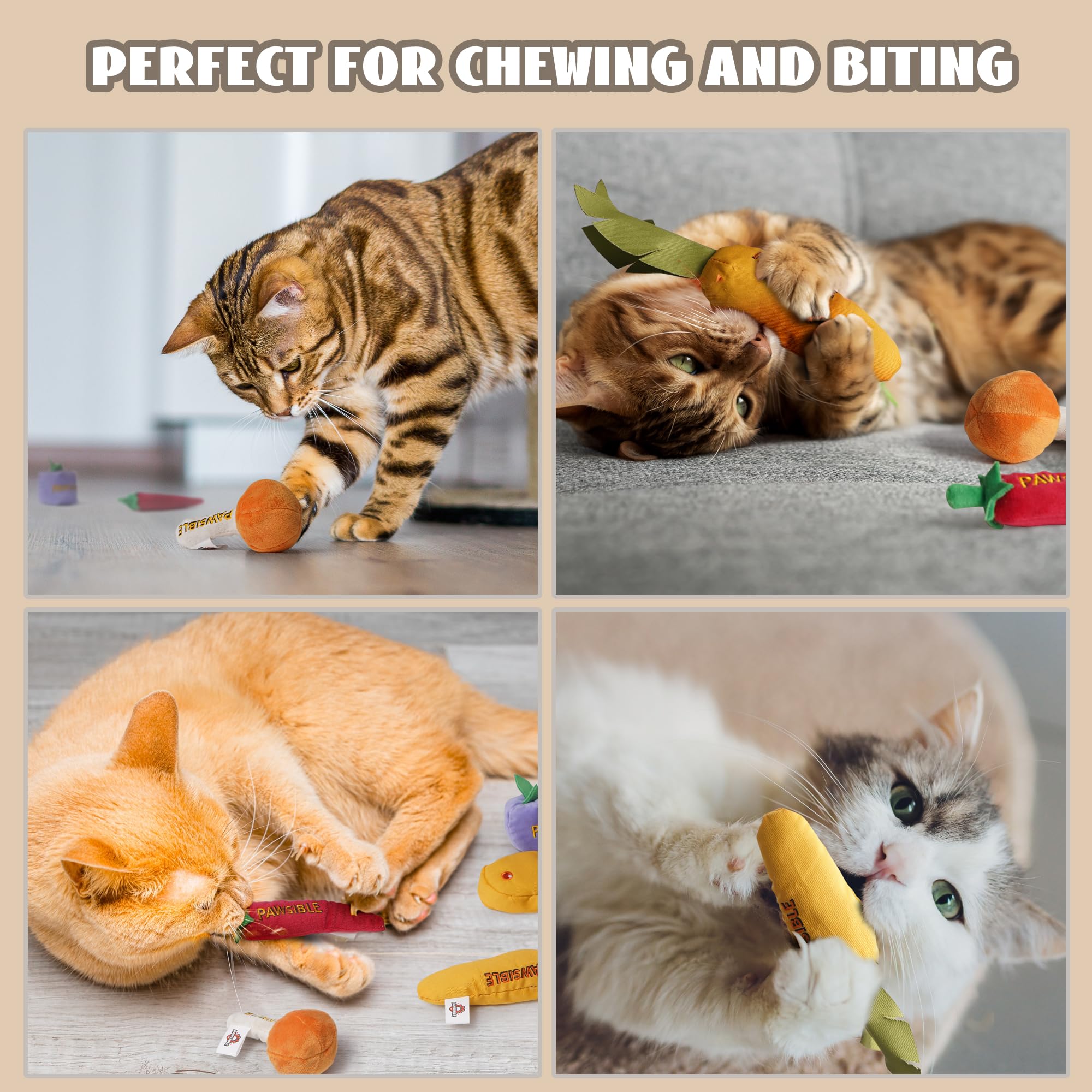 Pawsible drumstick catnip toy whimsical shape invites chase and pounce