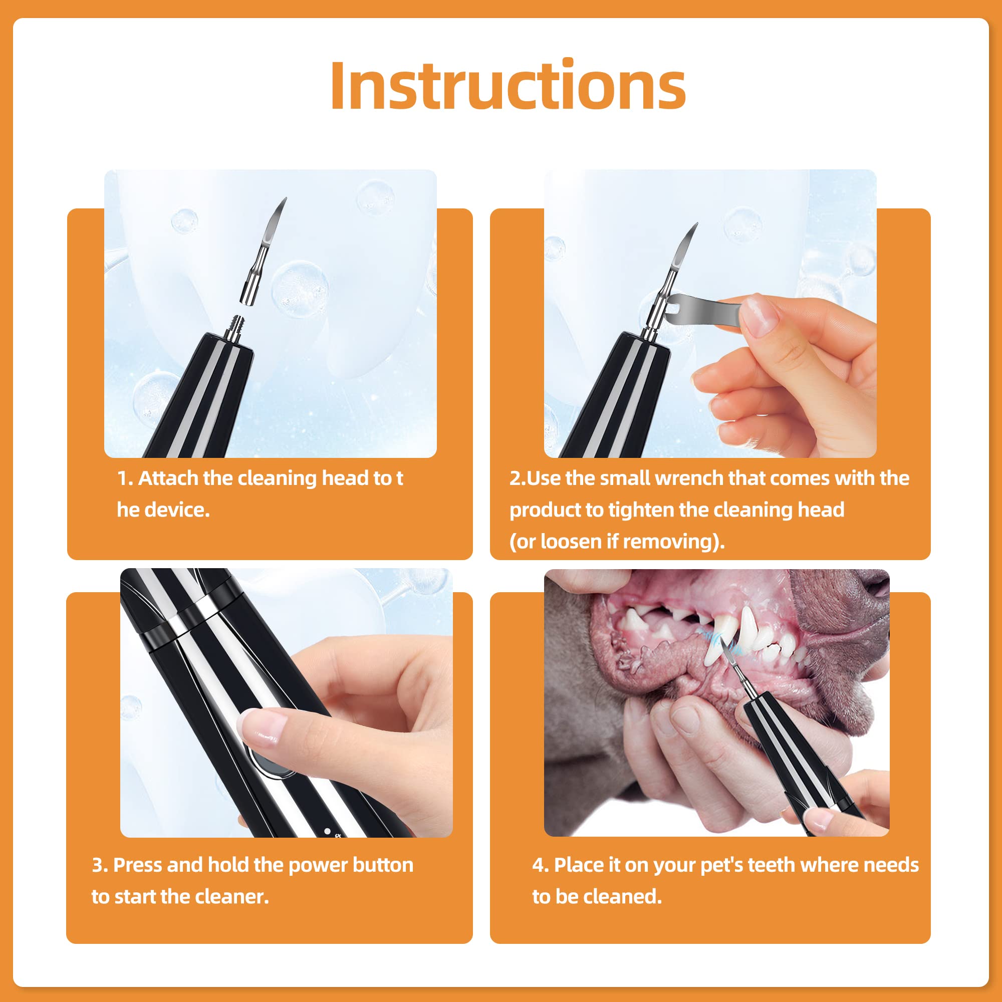 PAWSION wireless rechargeable kit for effortless pet dental care.