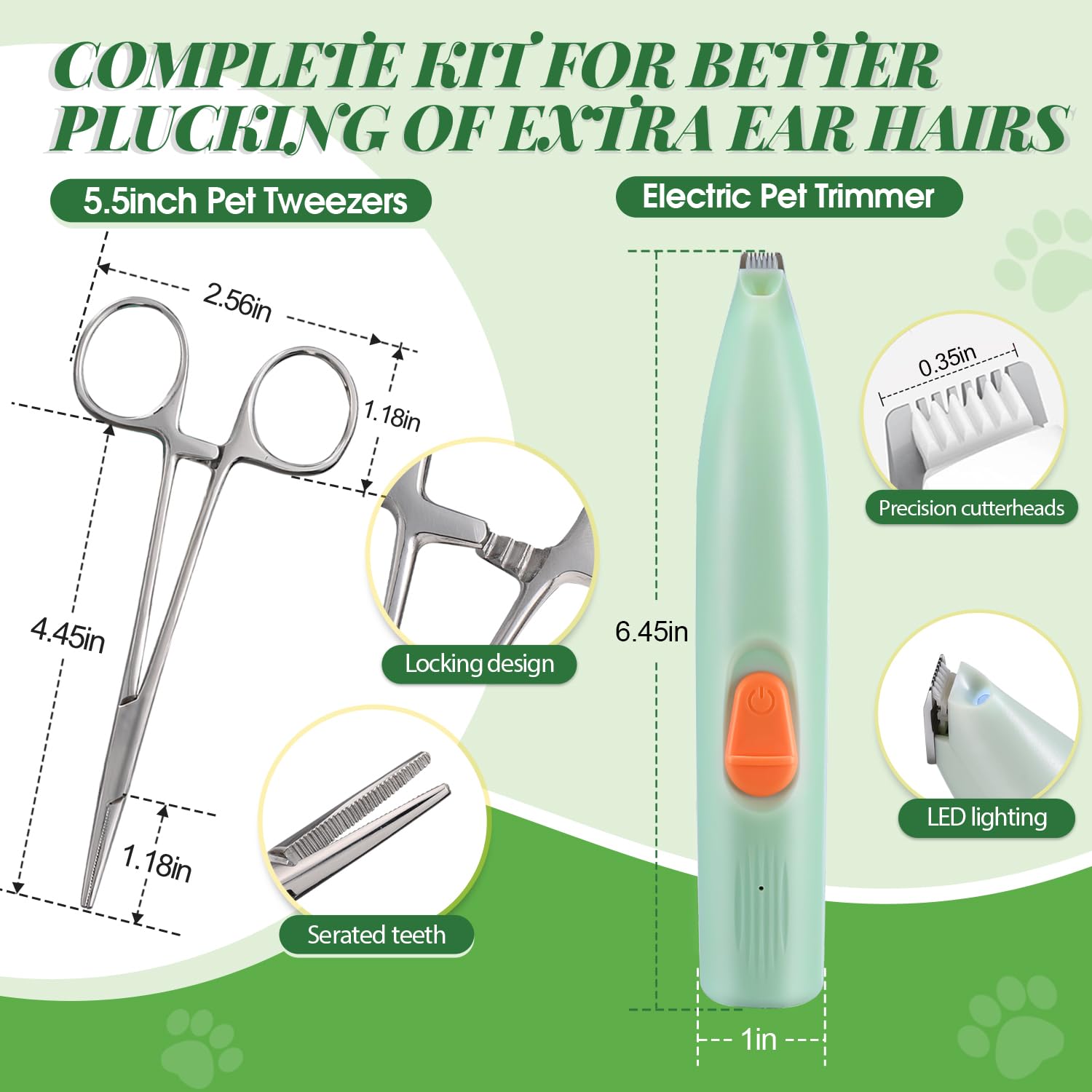 Pawsitive Vibes grooming brush, ear oil, and charger for complete home care