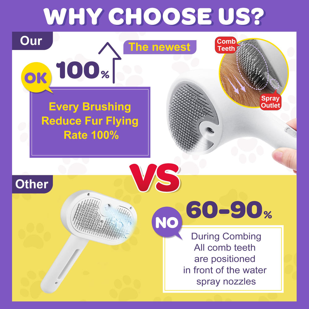After-use fur appears smoother and refreshed after brushing with PawsMedal