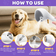 Ergonomic handle of the PawsMedal brush for reduced wrist strain