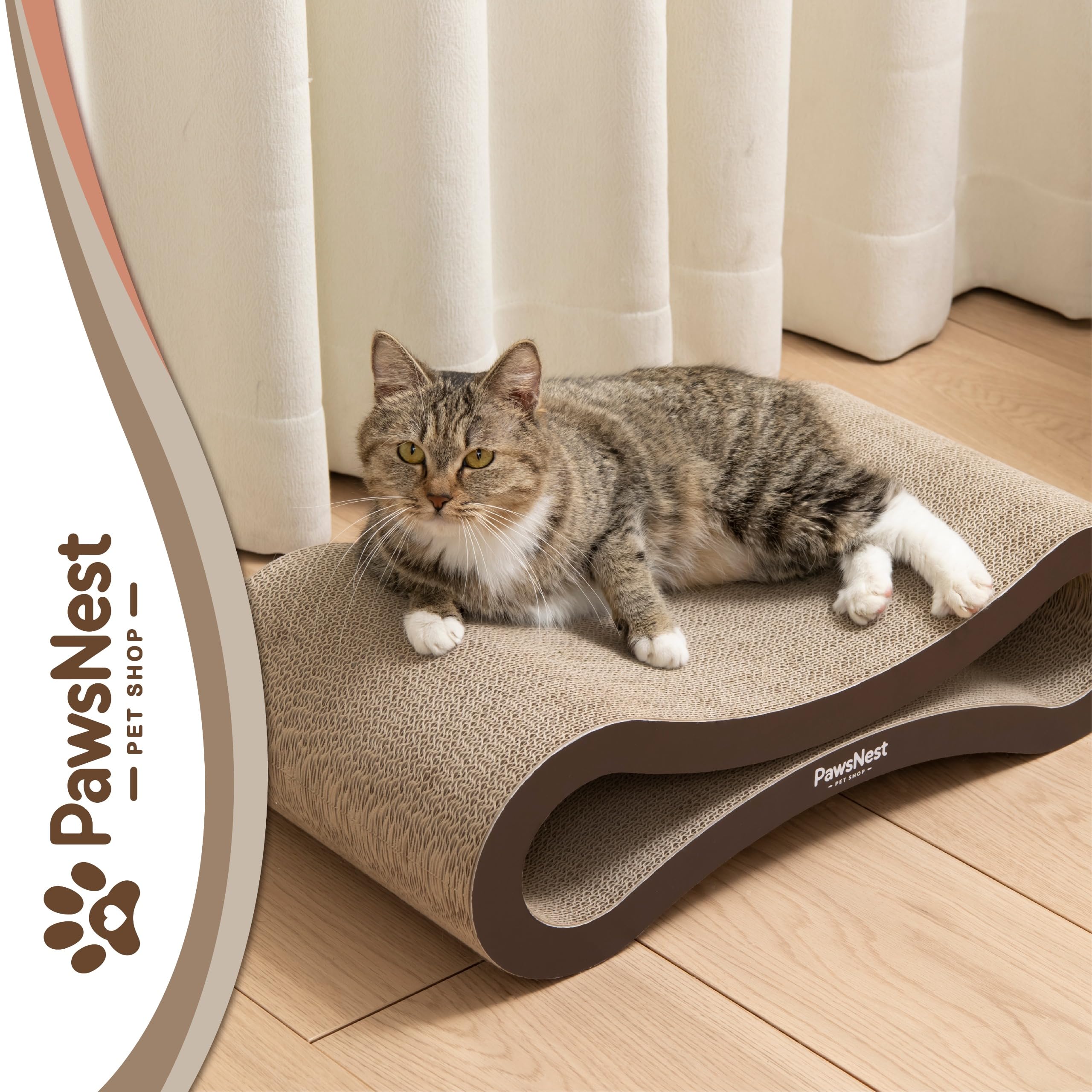 PawsNest protects furniture by inviting cats to scratch the lounge.
