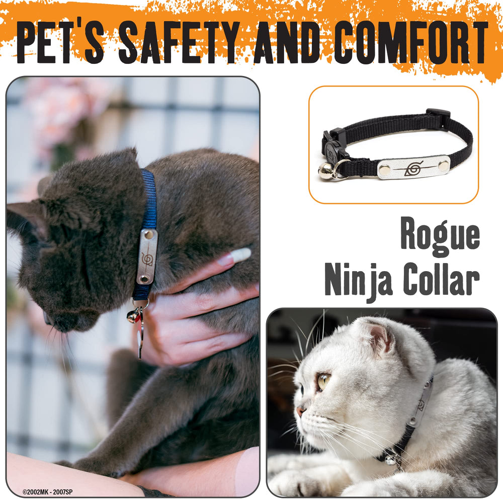 Pawsonify Naruto collar with removable bell for quieter wear option.