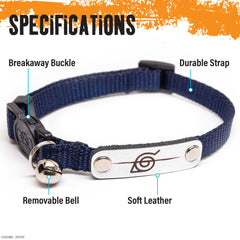 Pawsonify Naruto leaf village symbol collar for cosplay-inspired style.