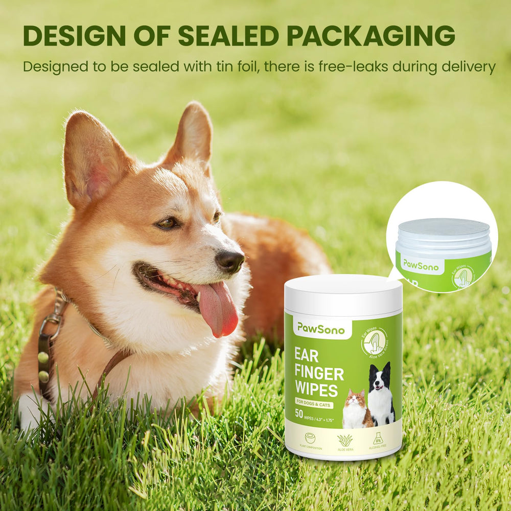 PawSono aloe and plant extracts provide soothing care for pets' ears.