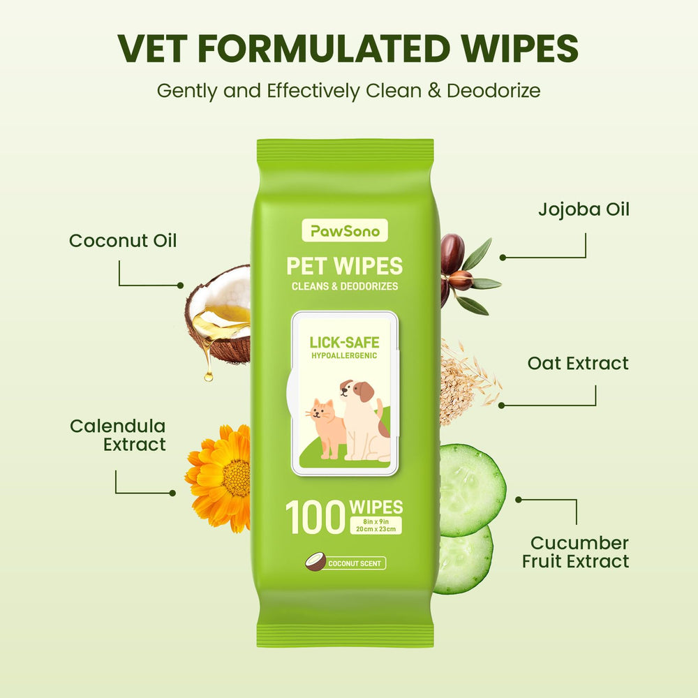 PawSono coconut-scented wipes provide a pleasant post-walk refresh.
