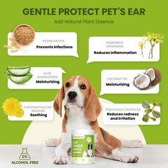 PawSono natural ingredients highlight witch hazel and aloe for gentle care.