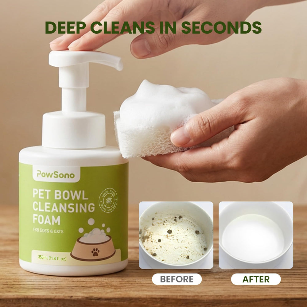 PawSono rubber toy cleaner mousse helps remove grime on a chewy toy.