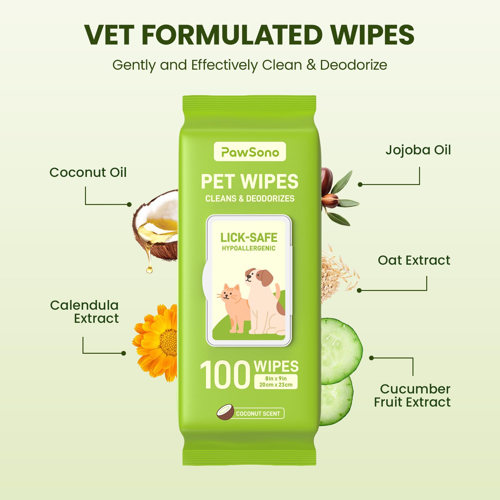 PawSono plant-based formula is gentle on skin and safe if licked