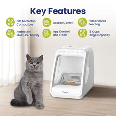 PAWSPIK feeder in open mode demonstrating access control for pets