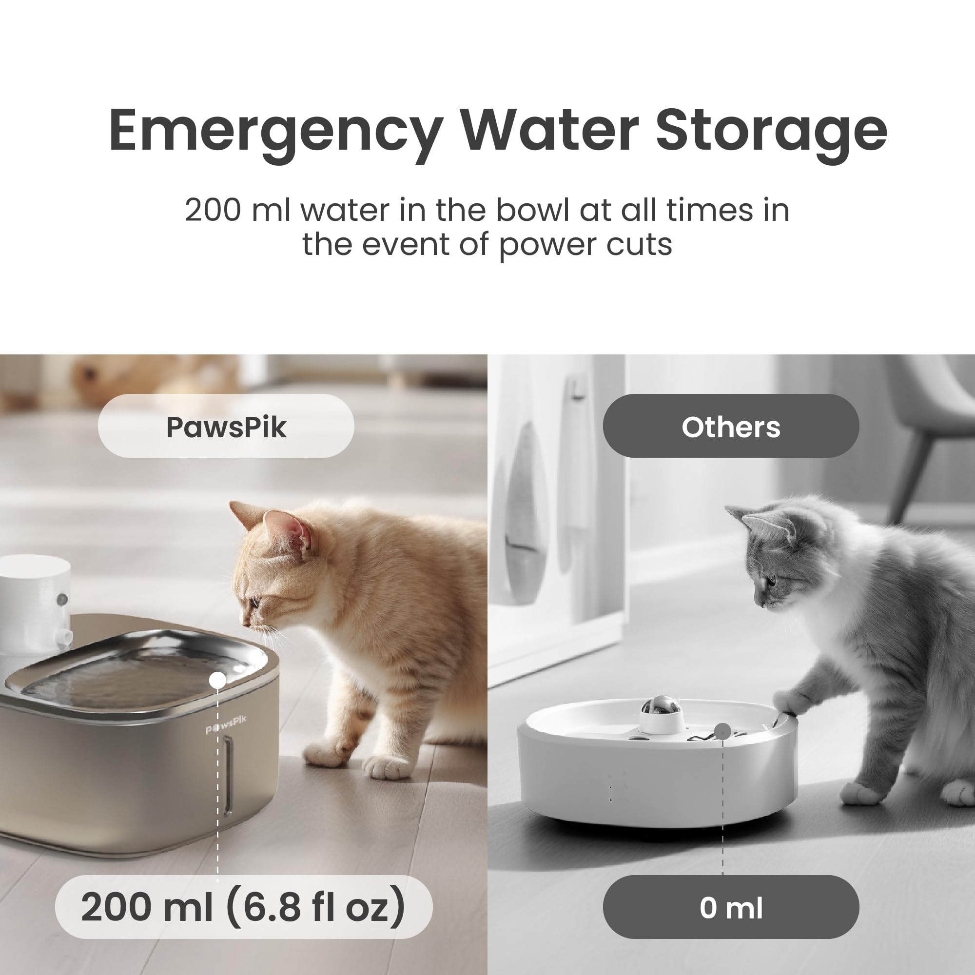 PAWSPIK five-layer filtration helps remove impurities before drinking.