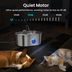 PAWSPIK SS-01 five-layer filtration ensures fresh-tasting water for your cat.