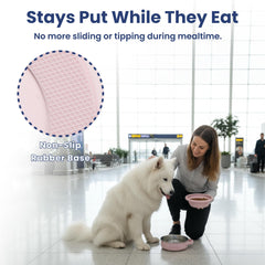 PAWSPIK stainless steel base provides durable support during travel.